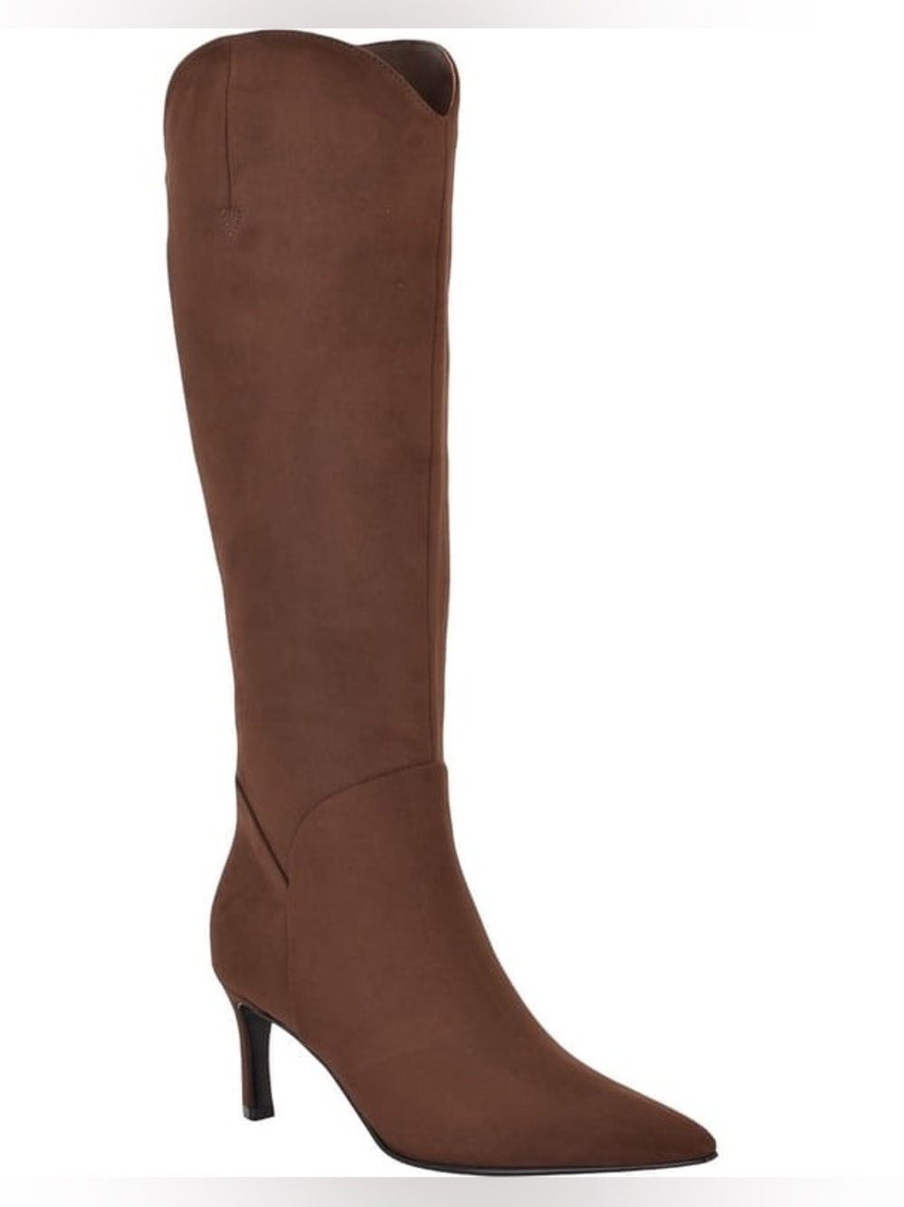 Guess Palisa Wide Calf Knee High Dress Boot- Dark Brown